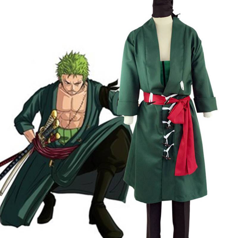 One Piece Anime Cosplay Roronoa Zoro Adult Men Costume hbmccostume