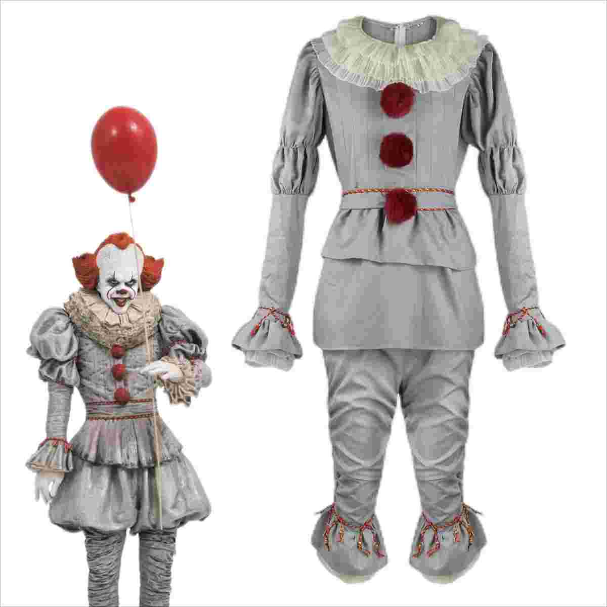 Horror Film Cosplay Stephen King’s It Pennywise Clown Suit – hbmccostume