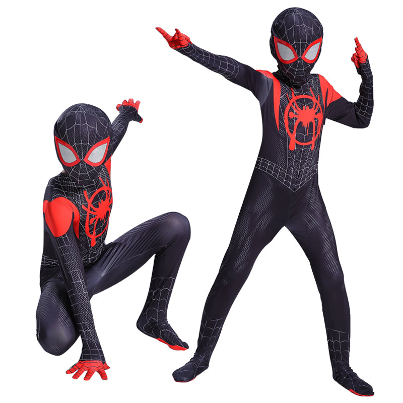 Spiderman Movie Cosplay Black Red Zentai Superhero Kids Adults Costume ...