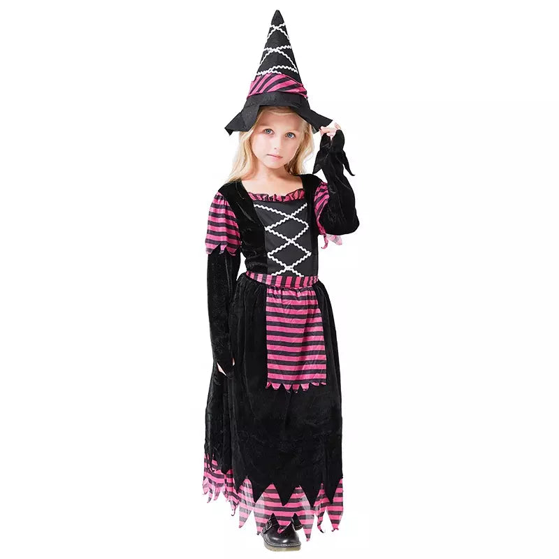 Halloween Cosplay Dress Girl’s Cosplay Cute Little Witch Costume ...