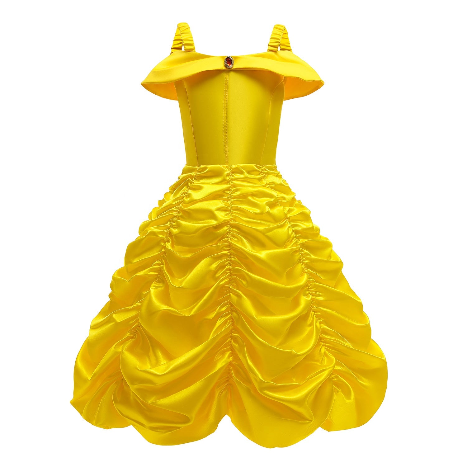 Beauty And The Beast Cartoon Birthday Dress Belle Princess Cosplay ...